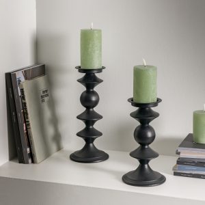 Gallery Direct Sutton Pillar Holder Black Small | Shackletons