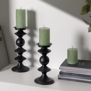 Gallery Direct Sutton Pillar Holder Black Small | Shackletons