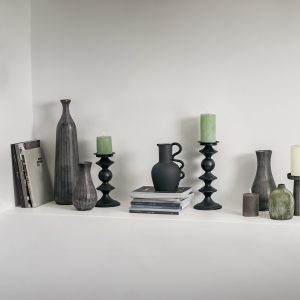 Gallery Direct Sutton Pillar Holder Black Small | Shackletons