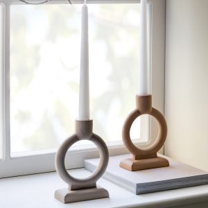 Gallery Direct Rolo Candlestick Small Pebble | Shackletons