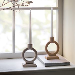 Gallery Direct Rolo Candlestick Small Pebble | Shackletons