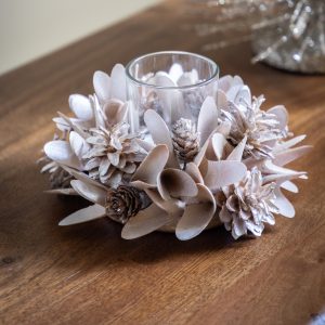 Gallery Direct Blush Cone Floral Tealight Holder | Shackletons