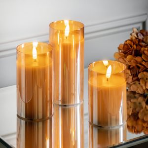 Gallery Direct LED Candle Gold Votive Set of 3 | Shackletons