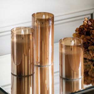 Gallery Direct LED Candle Gold Votive Set of 3 | Shackletons