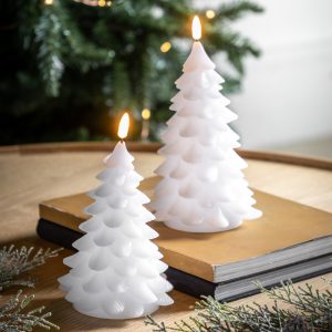 Gallery Direct LED Xmas Tree Candle 2 pack White | Shackletons