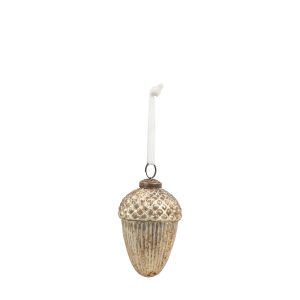 Gallery Direct Acorn Bauble Antique Gold Set of 6 | Shackletons