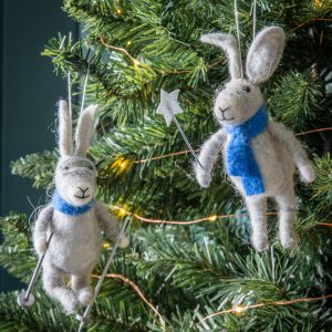 Gallery Direct Skiing Hares Grey Set of 2 | Shackletons