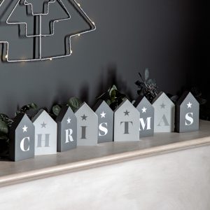 Gallery Direct Christmas Blocks GreyWht | Shackletons