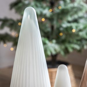 Gallery Direct Ribbed Tree White Frost Glass | Shackletons