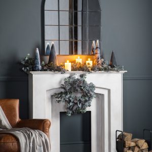 Gallery Direct Ribbed Tree Black Frost Glass | Shackletons