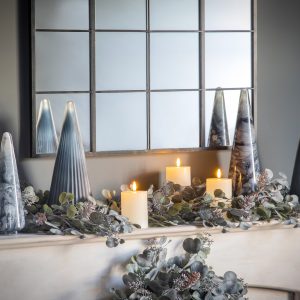 Gallery Direct Ribbed Tree Black Frost Glass | Shackletons