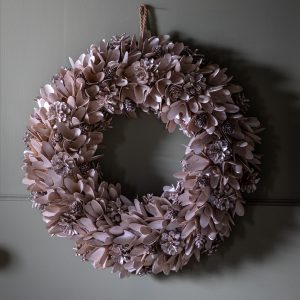 Gallery Direct Blush Cone Floral Wreath | Shackletons