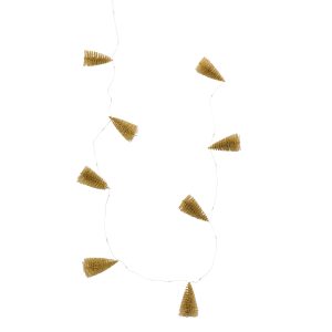 Gallery Direct Brush Tree Garland LED Lights Gold | Shackletons