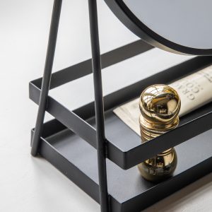 Gallery Direct Carly Vanity Mirror wTray Black | Shackletons