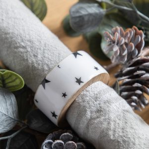 Gallery Direct Starry Napkin Rings Set of | Shackletons