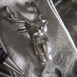 Gallery Direct Stag Bottle Opener Aluminium | Shackletons