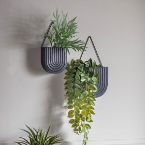 Gallery Direct Lexy Wall Planter Set of 2 Black | Shackletons