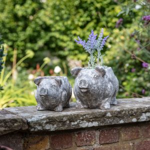 Gallery Direct Pig Planter Small Antique White | Shackletons