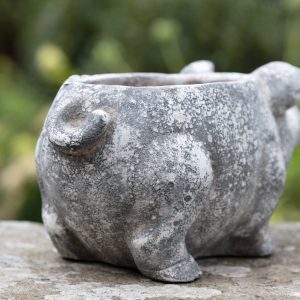 Gallery Direct Pig Planter Small Antique White | Shackletons