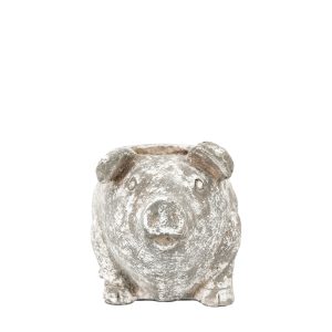 Gallery Direct Pig Planter Large Antique White | Shackletons