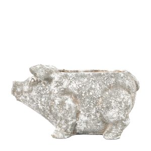 Gallery Direct Pig Planter Large Antique White | Shackletons