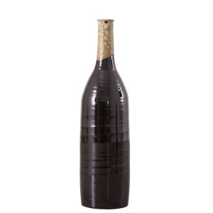 Gallery Direct Robello Bottle Vase Lava Black | Shackletons