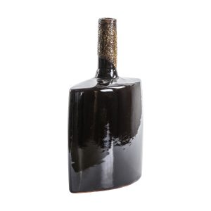 Gallery Direct Robello Flask Vase Lava Black | Shackletons