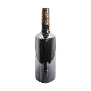 Gallery Direct Robello Flask Vase Lava Black | Shackletons