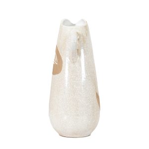 Gallery Direct Goya Pitcher Vase Reactive WhteBrown | Shackletons