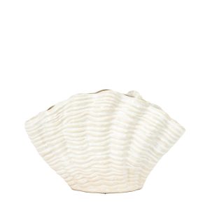 Gallery Direct Clam Vase Small Reactive White | Shackletons