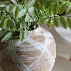 Gallery Direct Tarka Vase Small Reactive BrownWhite | Shackletons