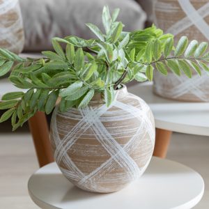 Gallery Direct Tarka Vase Small Reactive BrownWhite | Shackletons