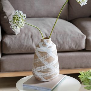 Gallery Direct Tarka Vase Large Reactive BrownWhite | Shackletons