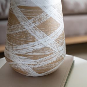 Gallery Direct Tarka Vase Large Reactive BrownWhite | Shackletons