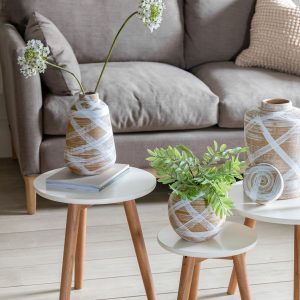 Gallery Direct Tarka Vase Large Reactive BrownWhite | Shackletons