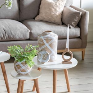 Gallery Direct Tarka Jar Reactive Brown White | Shackletons