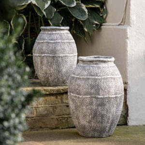 Gallery Direct Zante Vase Large Antique Grey | Shackletons