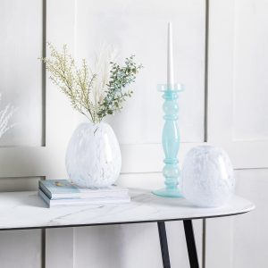 Gallery Direct Linni Vase Small Clear White Speckle | Shackletons