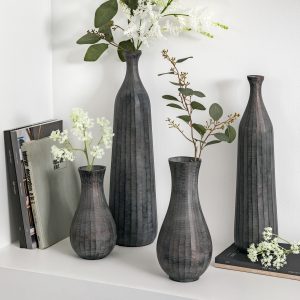 Gallery Direct Enya Bottle Vase Large Antique Grey | Shackletons