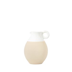 Gallery Direct Tinos Pitcher Vase Small White Natural | Shackletons