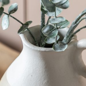 Gallery Direct Tinos Pitcher Vase Small White Natural | Shackletons