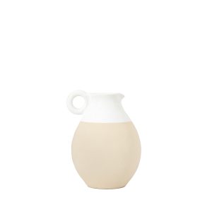 Gallery Direct Tinos Pitcher Vase Small White Natural | Shackletons