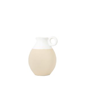 Gallery Direct Tinos Pitcher Vase Small White Natural | Shackletons