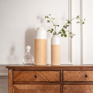 Gallery Direct Holmer Vase Large White Natural | Shackletons