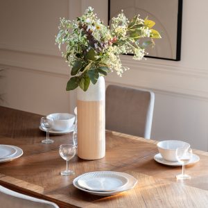 Gallery Direct Holmer Vase Large White Natural | Shackletons