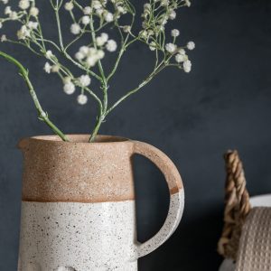 Gallery Direct Callow Pitcher Vase White Natural | Shackletons