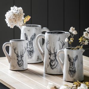 Gallery Direct Hare Pitcher Vase Large Distressed | Shackletons