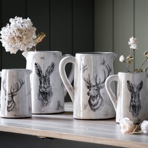 Gallery Direct Stag Pitcher Vase Medium Distressed | Shackletons