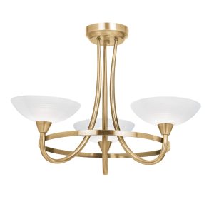 Gallery Direct Cagney 3 Ceiling Lamp Antique Brass | Shackletons