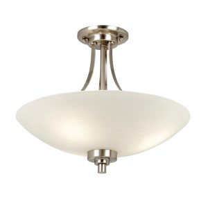 Gallery Direct Welles Ceiling Lamp Satin Chrome | Shackletons